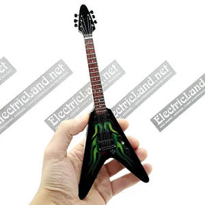 Mini Gitarre Maßstab 1:4 Flying V Hot Road Hetfield Miniatur Gadget Sammlerstück - Bild 1 von 4