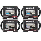 4-Pack Tourtek TIL3 1/4" Instrument Cables, 3ft, Straight-Right Angle Connectors