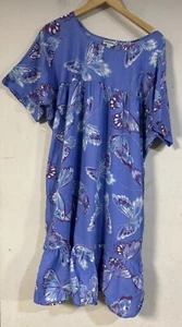 CW Classics Mumu Damen Plus 1X lila Blumen Hauskleid Landhaus Kern Prärie - Bild 1 von 3