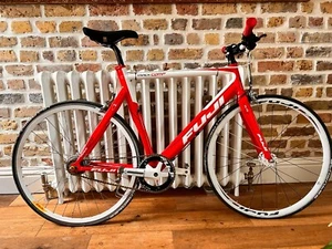 Make Offer Fuji Track 8 Speed Hub Hybrid Bike 56cm Carbon Fix Single Nexus 700c - Picture 1 of 9