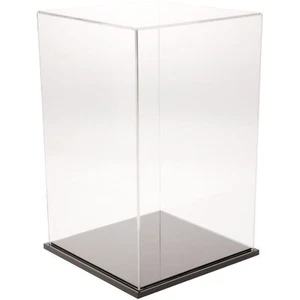Plymor Clear Acrylic Display Case with Black Base, 9" W x 9" D x 14" H - Picture 1 of 1