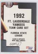 1992 Fleer ProCards Minor League Team Checklist Ft Lauderdale Yankees #3011
