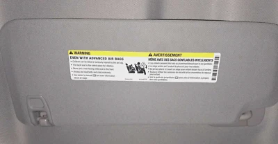 GMC Sierra 1500 2016 fabricante de equipos originales parasol lateral derecho para pasajeros gris 2014-2019 Foto 1 de 2