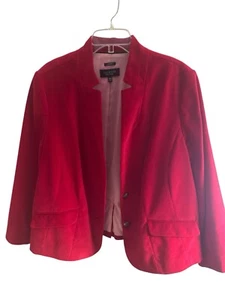 20 Damen Blazer Petite (wie 2XP) Talbot’s rot Samt gefüttert Kerbkragen - Bild 1 von 8