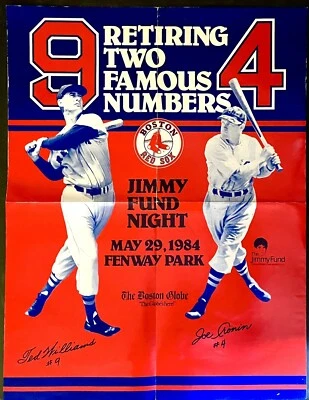 Póster de retiro de Ted Williams y Joe Cronin de los Medias Rojas - 1984 Foto 1 de 4