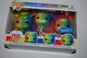 Poison Ivy Harley Quinn Robin-DC Batman Pride-Funko Pop 3 Pack-Walmart Exclusive - Picture 1 of 3