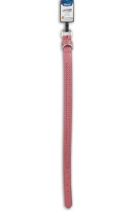 Petmate Braided Leather Dog Collar, Pink 3/4”x14” - Picture 1 of 7