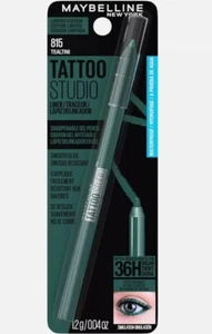 Delineador de ojos Maybelline Tattoo Studio. Lápiz de gel Smooth Glide. #815 TEALTIN cardado - Imagen 1 de 6