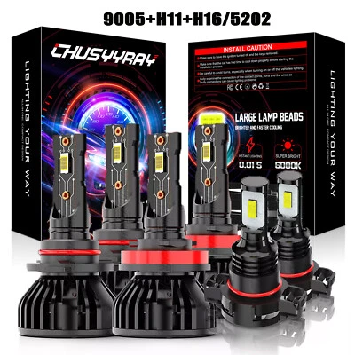 For Chevrolet Colorado 2015-2020 2021 2022 Led Headlight + Fog Light Bulbs Combo - Image 1 of 4