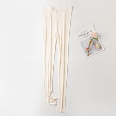 Dama Morera Seda Pantalones Largos Térmicos Johns Leggings Ropa Interior Prendas para dormir Pantalones Foto 1 de 4