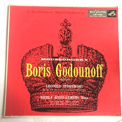 Boris Godounoff Moussorgsky Stokowski RCA Shaded Dog Mono LM 1764  - Image 1 of 4