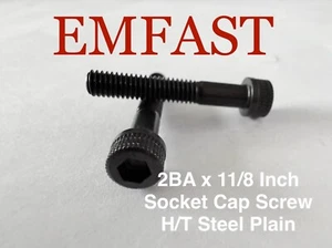 2BA x 11/8 Stahl Zylinderschraube Innensechskant Antriebsschraube Modellschrauben - Bild 1 von 5