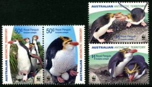 MINT 2007 AAT ANTARCTICA ROYAL PENGUINS STAMP SET - Foto 1 di 1
