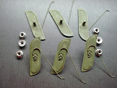 6 piezas NOS Guardabarros trasero clips y tuercas para Oldsmobile 88 y 98 1957 Foto 1 de 4