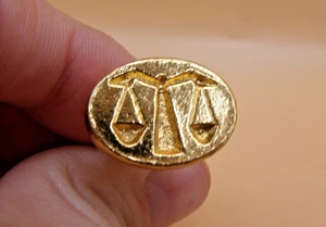 Vintage Mid-Century Goldtone Astrology Libra Minimalist Sealing Wax Stamp Seal - Imagen 1 de 4