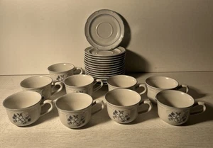 The Covington Edition Stoneware 9 Tea Cups 15 Saucer Plates Cottagecore Japan - Picture 1 of 6