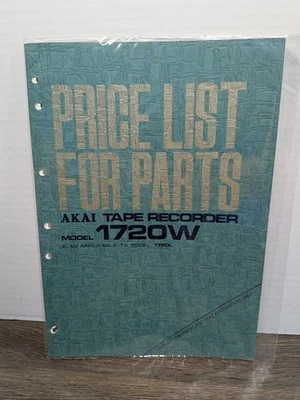 Akai Model 1720W 1720L Reel to Reel Parts Parts List Manual Original Paperwork  - Image 1 of 2