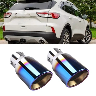 2x Exhaust Pipe Tip Rear Tail Throat Muffler Stainless For Ford Escape - Image 1 of 4