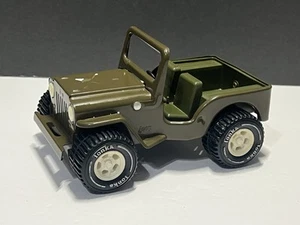 Vintage 1960's • TONKA Jeep Army • Pressed Steel Metal USA Military Green Truck - Picture 1 of 12