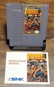 P.O.W. Prisoners of War w/ Manual and Sleeve Nintendo 1989 NES Retro Gaming