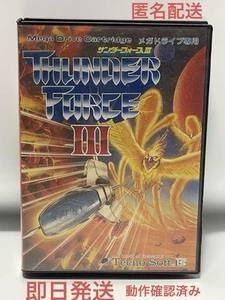 SEGA Mega Drive Thunder Force III 3 w/Box Manual Retro Game Japan Import - Picture 1 of 13