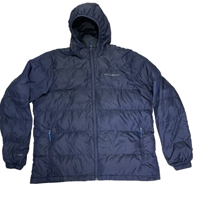 Chaqueta con capucha Eddie Bauer Eb650 para hombre de canal ancho azul marino talla XL Foto 1 de 4