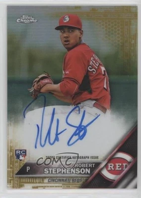 2016 Topps Chrome Rookie Gold Refractor /50 Robert Stephenson #RA-ROS Auto RC - Image 1 of 2