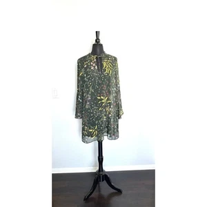 Mini Vestido Zara Floral de Gasa Talla S Favorito de Bloggers Vacaciones Brunch Boho - Imagen 1 de 3