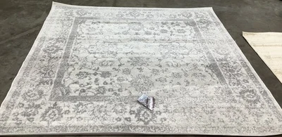 Tapete com manchas traseiras marfim/prata 8'-0" x 8'-0" preço reduzido 1172682099 ADR109C-8SQ - Imagem 1 de 4