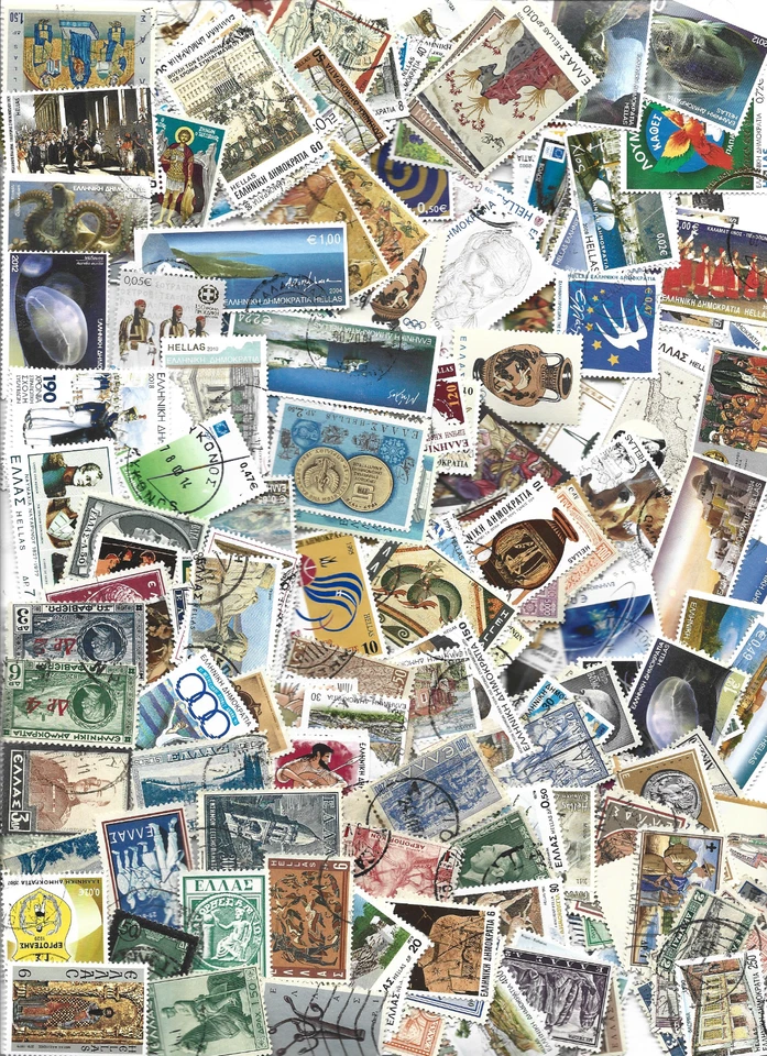 GREECE 250 USED DIFFERENT STAMPS - image 1 of 4