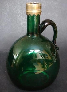 Antique 18th C. Georgian English Bristol blue green winedecanter pontil marked - Picture 1 of 1
