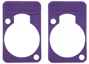 Paquete de 2 placas de identificación con letras Neutrik DSS-7-VIOLETA serie D para conector de panel XLR - Imagen 1 de 1