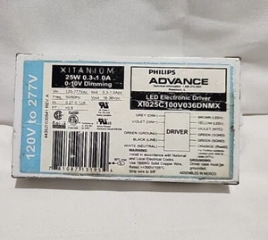 Philips Advance XI025C100V036DMX LED Electronic Driver 25W, 120V To 277V - Picture 1 of 11