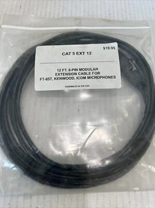 Cat-5 12 Fuß 8-poliges modulares Verlängerungskabel Kenwood FT-857 - Bild 1 von 3