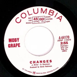 MOBY GRAPE FALL ON YOU/CHANGES COLUMBIA RECORDS VINYL 45 70-115 - Picture 1 of 3