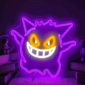 Pokemon Gengar LED Neon Light USB Wall Art Decor Gaming Room Sign Decoration - Picture 1 of 7