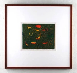 Hideo Hagiwara Woodblock print Starry Night No.9 Generally in good condition - Picture 1 of 5