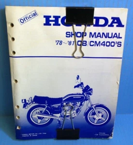 1978-1981 HONDA SHOP SERVICE MANUAL CB400T CB400A CM400T CM400A CM400E OEM - Picture 1 of 2