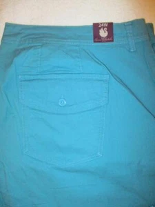 Gloria Vanderbilt Yvonne Cargo Capri Stretch Women's Plus Size 24W x 18.5 New - Picture 1 of 4