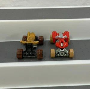 Lot of 2 Hot Wheels Quad Rod Motorcycle Gold & Red Die Cast - Picture 1 of 6