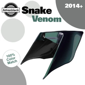 Snake Venom Stretched Extended Side Covers For 14+ Harley Touring Street Road - Imagen 1 de 7