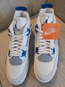 Men's Air Jordan 4 Retro Off White/Military Blue FV5029-141 Size 17 - Picture 1 of 11