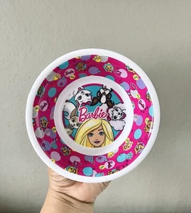 Barbie & Puppy’s Children’s Melamine Bowl Plate - Picture 1 of 1