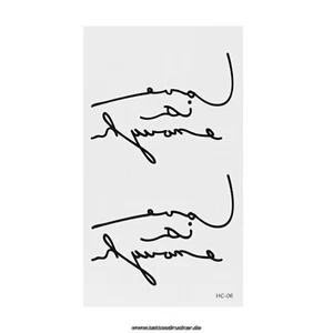 2 x Love is enough Tattoo - Schriftzug in schwarz - Temporary Tattoo - HC06 (2) - Picture 1 of 1