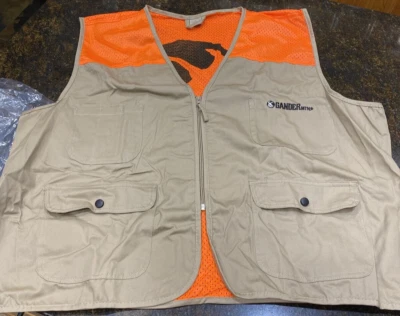 Gander Mountain Men's Zip Up Fishing Hunting Guide Vest Jacket Orange Size Large - Image 1 of 4