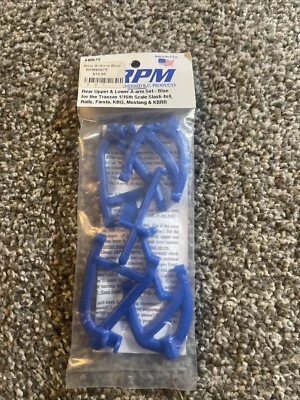 RPM 80675 Rear A-Arm Set (Blue) (2): Traxxas 1/16 Slash 4x4, Ford Fiesta - Image 1 of 2
