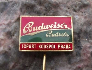 Antique Budvar Czechoslovakia Budweiser Brewery Export Lager Beer Pin Badge - Picture 1 of 2