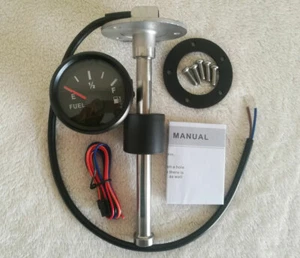 52MM Fuel Level Gauge with Sender 6-1/2" 0-90 ohms Oil Tank Level For Car Marine - Picture 1 of 8