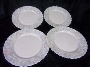 [4]- Arcopal France "Champetre"  Swirls flowers 10 3/4" Dinner Plates - Picture 1 of 10