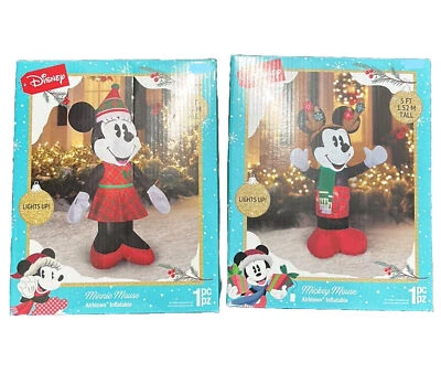 Mickey and Minnie DISNEY Airblown Iluminado Navidad Inflable. Nuevo 2023 Foto 1 de 4